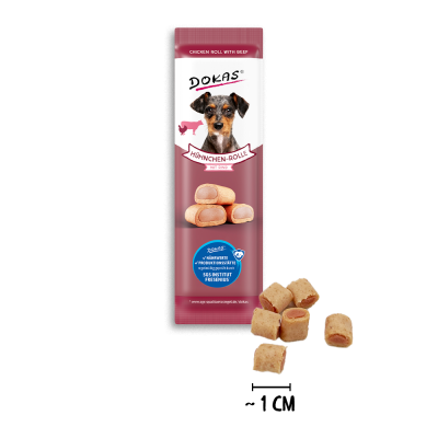 Thumbnail 6: Dokas Hühnchen-Rolle mit Rind weiche Hundeleckerlis 32x 10g Multipack
