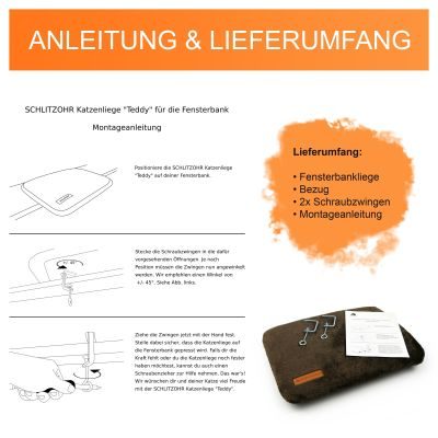 Thumbnail 3: SCHLITZOHR Fensterbankliege Teddy (grau)