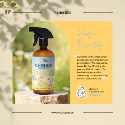Thumbnail 3: Yuki cares Kokosspray Rumtreiber - Zeckenschutz für Katzen & Welpen