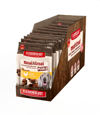 Fleischeslust Fleischeslustmeat & treat Pearls Huhn 10 x 100 g