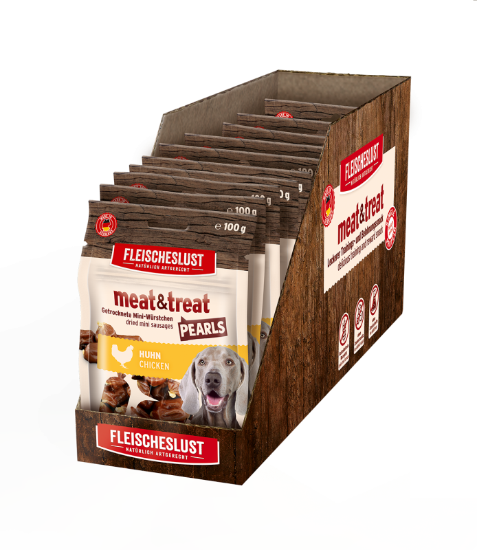 Fleischeslust Fleischeslustmeat & treat Pearls Huhn 10 x 100 g