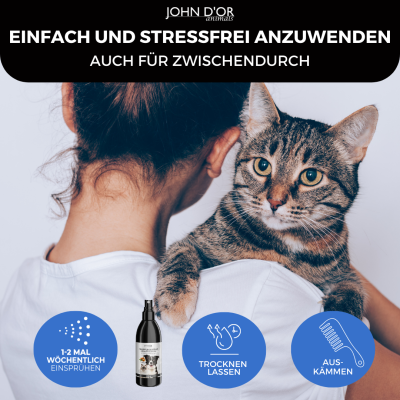 Thumbnail 9: John D‘or Leichte Kämmbarkeit, Entfilzung & biologische Geruchsneutralisierung für gesundes Fell, mit Arganöl & Vitaminkomplex