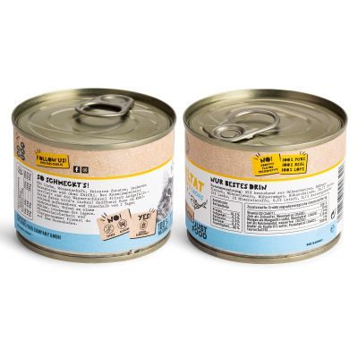 Thumbnail 5: Dogs'n Tiger Adult Premium Katzenfutter, Wohltat, Nassfutter, Getreidefrei, Huhn & Lachs, 6x 200g