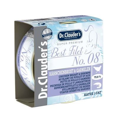 Dr.Clauder´s Best Filet No. 08 Hähnchenbrust & Garnelen 70g
