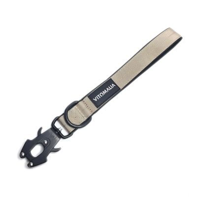 Vitomalia Taktischer Kurzführer mit Froschkarabiner aus Hartaluminium Beige