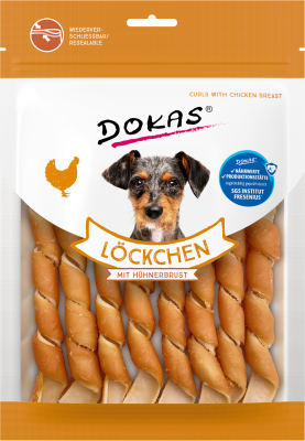 Thumbnail 1: Dokas Löckchen mit Hühnerbrust getreidefreie Hundeleckerlis 10x 120g Multipack
