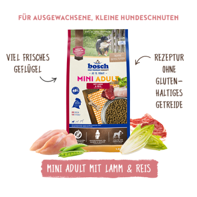 Thumbnail 5: bosch Tiernahrung HPC Mini Lamm & Reis – Trockenfutter – Immun-Komplex – 1kg