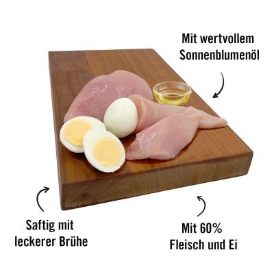 Thumbnail 4: Dogs'n Tiger Adult Premium Katzenfutter, Nassfutter, Getreidefrei, Ei der Daus!, Huhn & Ei, 12x 70g