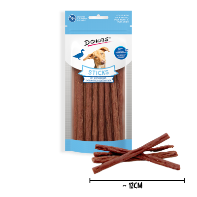 Thumbnail 7: Dokas Sticks mit Entenbrust, Entenherz & Entenleber 12x 60g Multipack