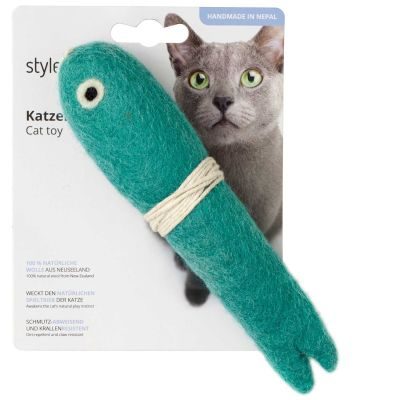 Thumbnail 2: stylecats® Katzenspielzeug Toller Hecht mit Schnur blau 3 cm