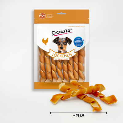 Thumbnail 2: Dokas Löckchen mit Hühnerbrust getreidefreie Hundeleckerlis 10x 120g Multipack