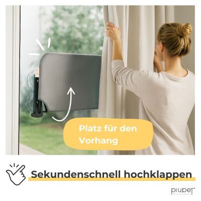 Thumbnail 4: PIUPET Katzenfensterliege I Klappbare Katzenliege mit Saugnäpfen I Wendbare Hängematte für Fenster I bis 20 kg