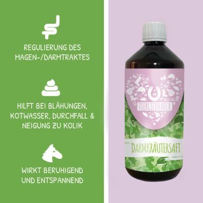 Thumbnail 3: Tierliebhaber Darmkräutersaft für Pferde - Bei Blähungen, Kotwasser & Durchfall. Natürliche Regulation von Magen & Darm