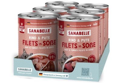 Sanabelle Sanabelle Nassfutter mit Rind & Pute 8 x 380g