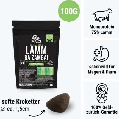Tales & Tails LammBa Zamba! Softtrockenfutter - Probe 5er Paket