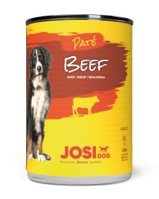 JosiDog Paté Beef –Nassfutter mit hohem Fleischanteil –12x400g