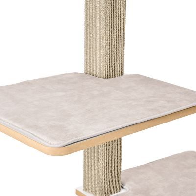 Thumbnail 4: stylecats® Kratzbaum Clu 3 Liegeflächen beige mit Kratzfläche Cozy beige, 145 cm