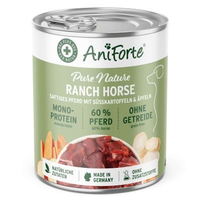 Thumbnail 4: AniForte Nassfutter RanchHorse – "Pferd mit Süßkartoffeln & Äpfeln" 6 x 800 g