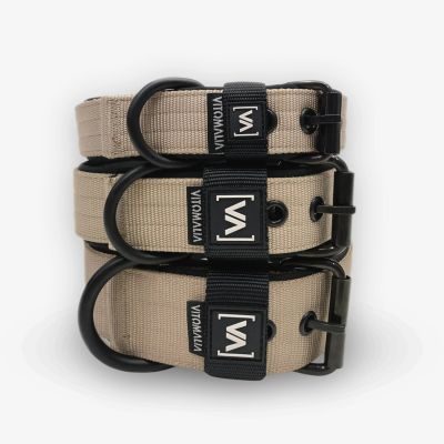 Thumbnail 2: Vitomalia Classic EditionKlassisches Hundehalsband mit abstehender Innenfütterung - Nero Beige