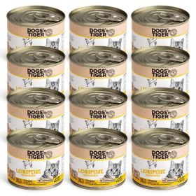 Dogs'n Tiger Adult Premium, Katzenfutter, Leibspeise, Nassfutter, Getreidefrei, Huhn, 12x 200g