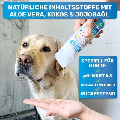 Thumbnail 14: BluePet Hundeshampoo + Befüllbare Badebürste Set: die perfekte 2in1 Lösung zum Baden von Hunden, inkl 1x weicher & 1x etwas härterer Waschaufsatz zum Wechseln