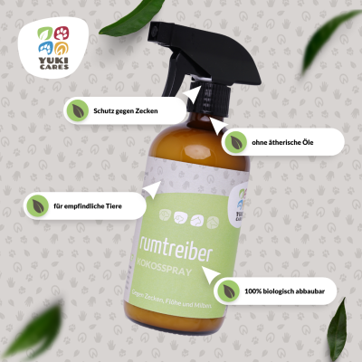Thumbnail 2: Yuki cares Kokosspray Rumtreiber - Zeckenschutz für Katzen & Hundewelpen