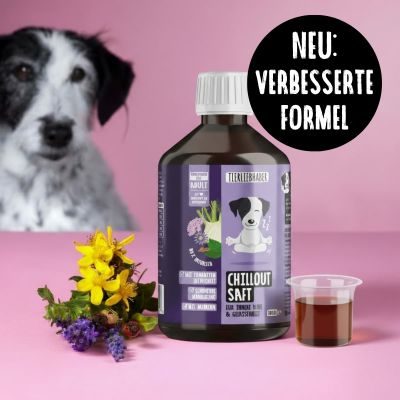 Tierliebhaber Chilloutsaft für Hunde - Natürliche Beruhigungshilfe für Hunde