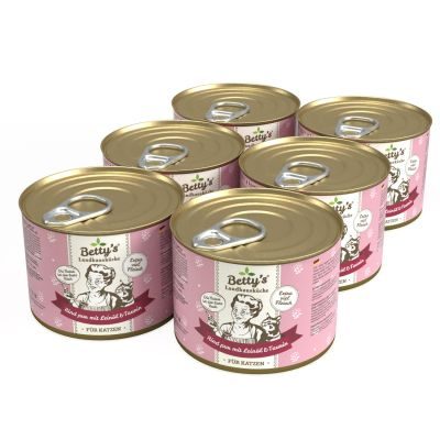 Thumbnail 2: Betty's Landhausküche Katzennassfutter Rind pur mit Leinöl 12x 200g