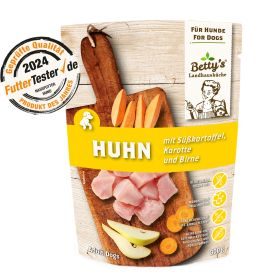 Betty's Landhausküche Hundenassfutter Huhn und Süßkartoffel 10x 300g im Frischebeutel