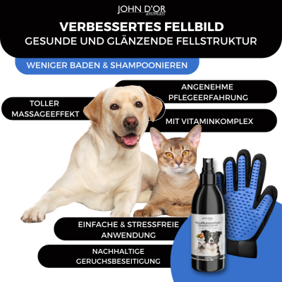 Thumbnail 8: John D‘or Leichte Kämmbarkeit, Entfilzung & biologische Geruchsneutralisierung für gesundes Fell mit Arganöl & Vitaminkomplex