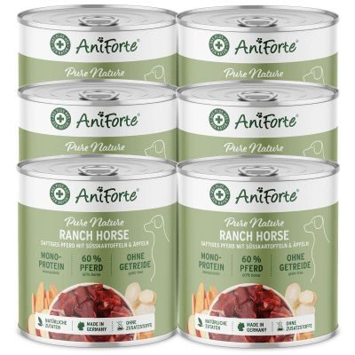Thumbnail 1: AniForte Nassfutter RanchHorse – "Pferd mit Süßkartoffeln & Äpfeln" 6 x 800 g
