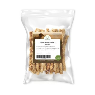 Thumbnail 2: kauartikel.com Kälber-Blasen, gedreht - Hunde-Kauartikel - Hunde-Snack - Kausnack - Kälber-Leckerli (Rind)