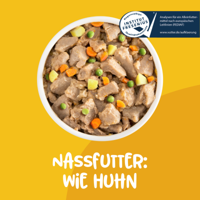 Thumbnail 2: Vutter! Vutter! | Hundefutter vegan | 6 x 400g | Nassfutter: Wie Huhn | Glutenfrei | Alleinfuttermittel | bedarfsdeckend | veganes Hundefutter