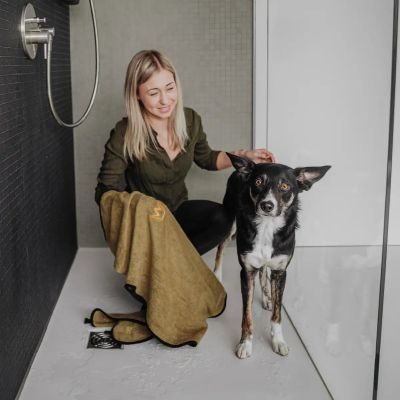 Thumbnail 1: Rudelkönig Hundebademantel aus 100% Baumwolle, Saugstarker Hundebademantel, Hunde Bademantel