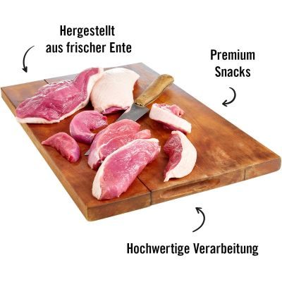 Thumbnail 2: Dogs'n Tiger Adult, Hunde Snacks, Päuschen Ente, Leckerlies, 99% gefriergetrocknetes Entenbrustfilet, 4x 80g