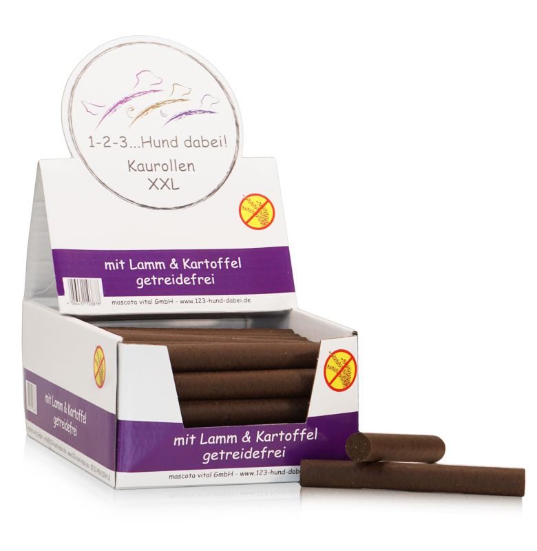 123… Hund dabei! Kaurollen XXL Lamm+Kartoffel getreidefrei