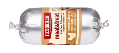 Thumbnail 3: Fleischeslust meat & treat Huhn mit körnigem Frischkäse (15x200 g) Trainingswurst
