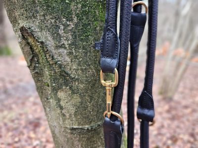 Thumbnail 2: ammi® for Dogs Hirschlederleine verstellbar Gr. 220 cm / 12 mm / Schwarz