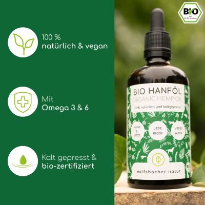 Thumbnail 3: Wolfsbacher Natur Bio Hanföl 100ml