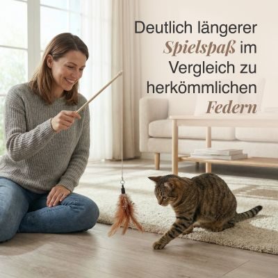 Thumbnail 5: SCHLITZOHR Katzenangel Ersatzfedern 5er Strauß