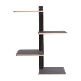 stylecats® Kratzmöbel Freischweber weiß 4 Liegeflächen Sisal anthrazit/anthrazit, 131,1 cm