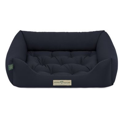 HOUND&NATURE Hundebett ZERMATT S dunkelblau + wasserfestem Baumwoll-Matratzenüberzug