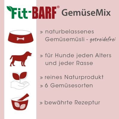 Thumbnail 4: Fit-BARF® GemüseMix 450 g – Gemüsemüsli als natürliche Ergänzung zu Frisch- oder Dosenfleisch