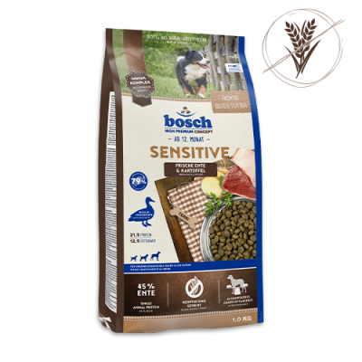 Thumbnail 1: bosch Tiernahrung HPC Sensitive Ente & Kartoffel – Für sensible Hunde – 1kg