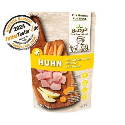 Thumbnail 1: Betty's Landhausküche Nassfutter für Hunde mit Huhn und Süßkartoffel 20x 125g im Frischebeutel