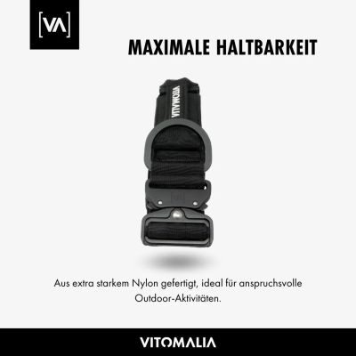 Thumbnail 5: Vitomalia Extreme EditionTaktisches Hundehalsband mit belastbarer Schnalle & Magnet Handgriff - Schwarz