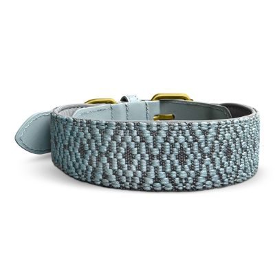 Thumbnail 7: Hey Lana Premium Hundehalsband Gepolstert Anthrazit / Eisblau / M/37-47