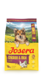Josera Mini Junior Chicken & Rice, glutenfreies Trockenfutter für ältere, kleine Hunde, 3kg