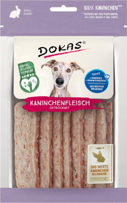 Thumbnail 1: Dokas Kaninchenfleisch getrocknet für Hunde 12x 70g Multipack