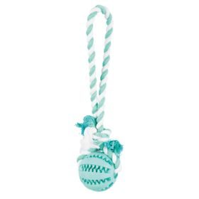 TRIXIE Denta Fun Ball am Tau, Minzgeschmack, Naturgummi
